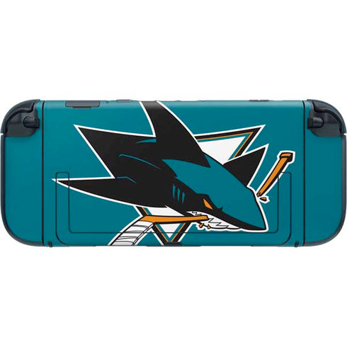 NHL San Jose Sharks Solid Background Nintendo Switch 2 (2025) with Joy-Con Skin